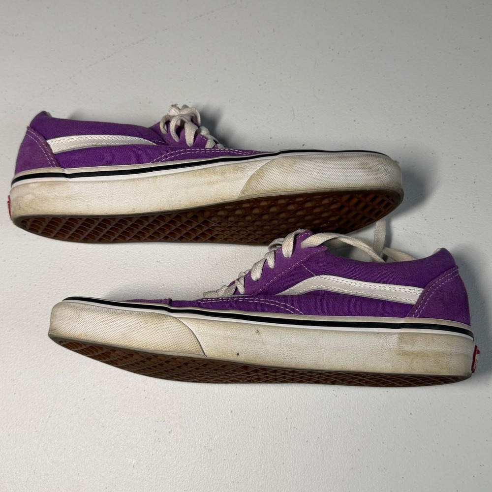 Vans Old Skool 8.5 Purple Suede Canvas Low Top Sneakers - Picture 6 of 9